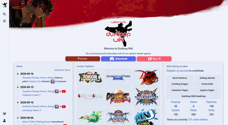 Dustloop screenshot