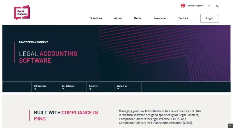 Dye & Durham Legal Accounts screenshot