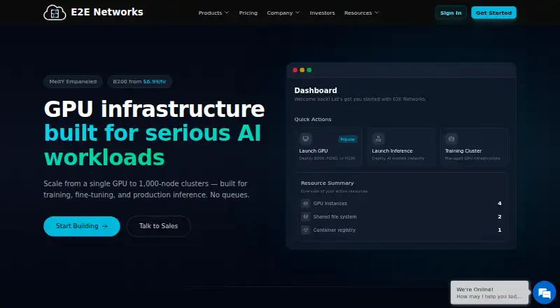 E2E Cloud screenshot