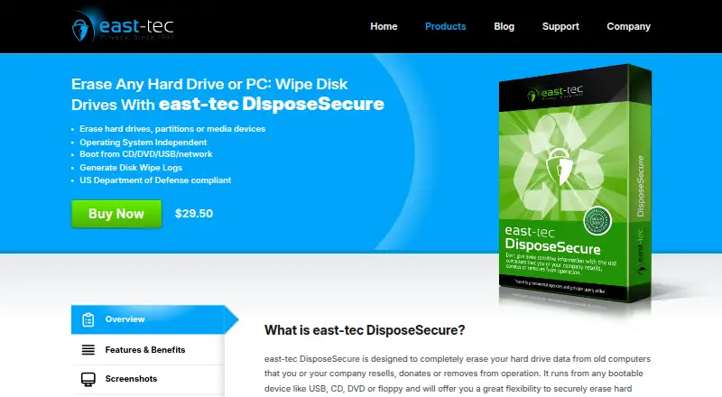 east-tec DisposeSecure screenshot