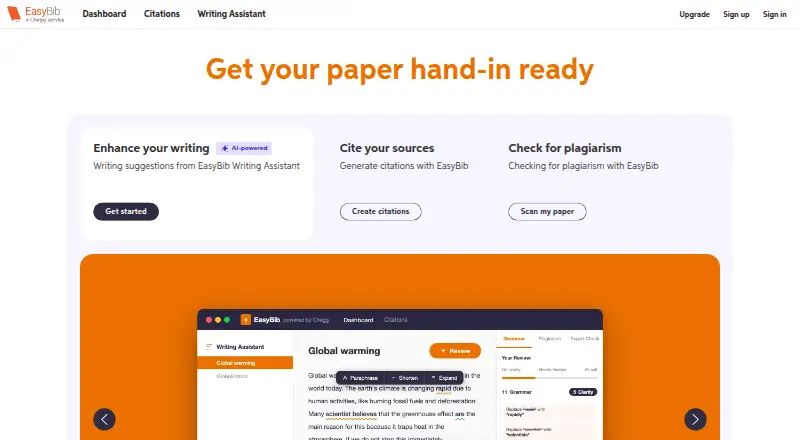 EasyBib screenshot
