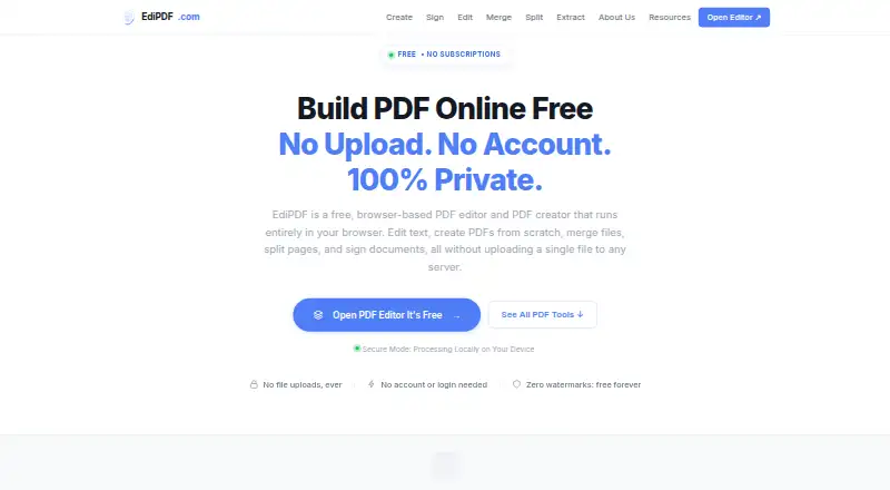 EdiPDF screenshot