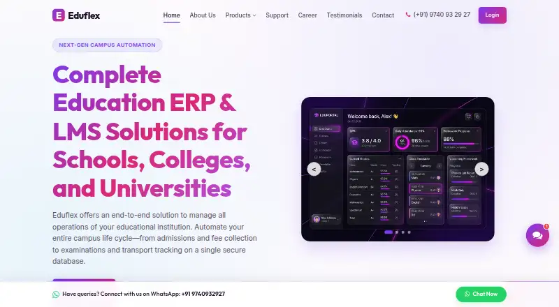 Eduflex School ERP screenshot