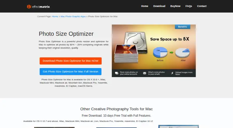 Photo Size Optimizer screenshot
