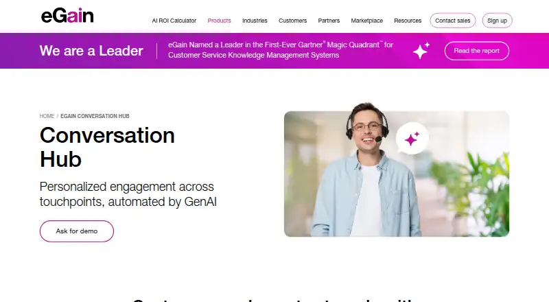 eGain Conversation Hub screenshot