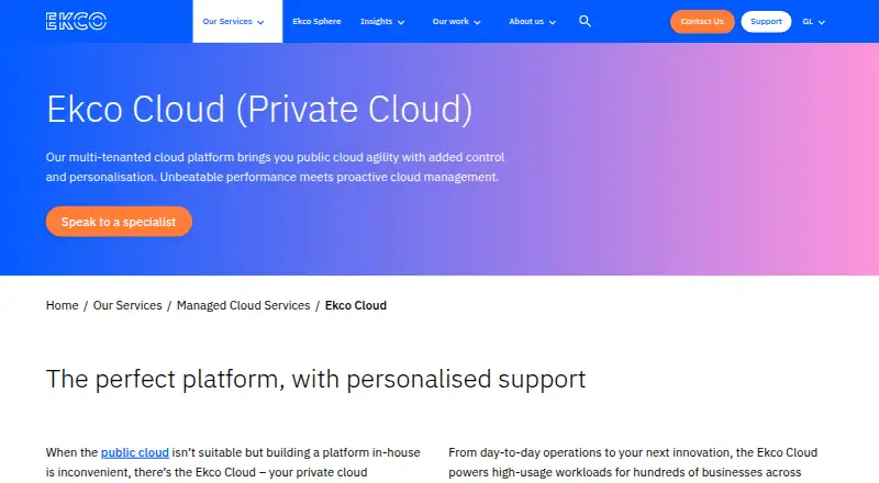 Ekco Cloud screenshot