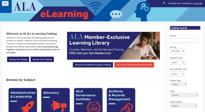 ALA eLearning screenshot