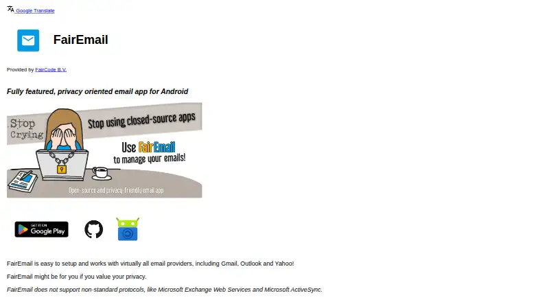 FairEmail screenshot