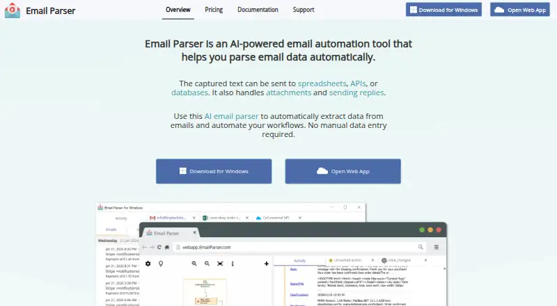 Email Parser screenshot