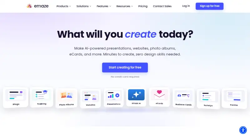 Emaze screenshot