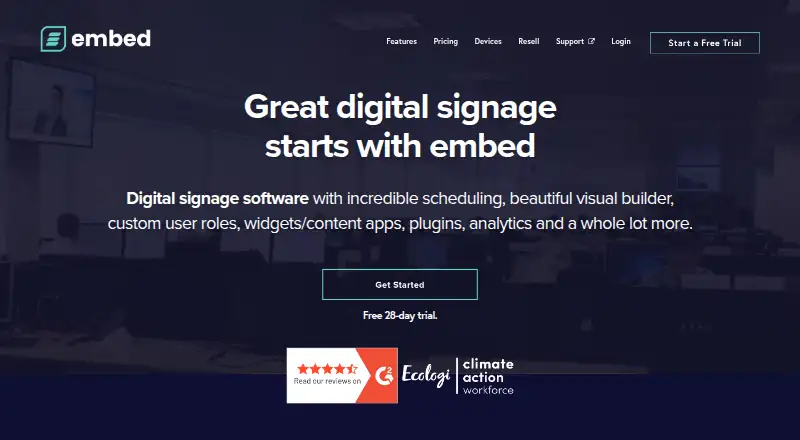 embed signage screenshot
