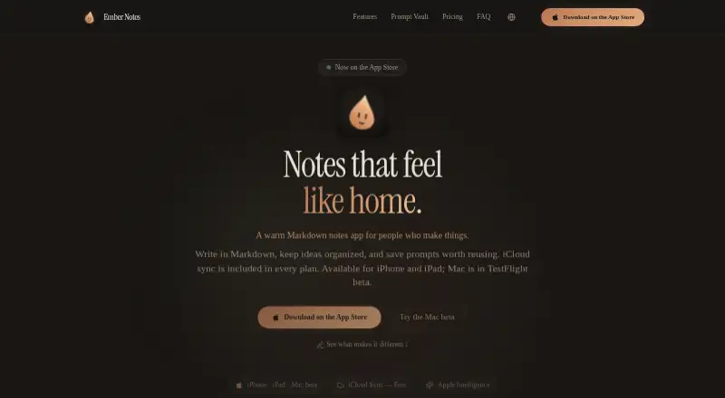 Ember Notes screenshot