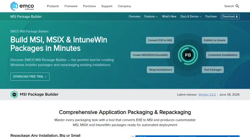 EMCO MSI Package Builder screenshot