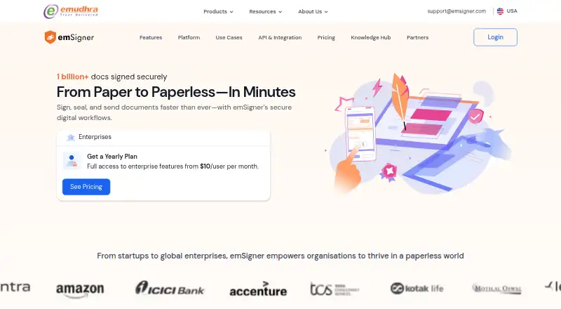 emSigner API screenshot