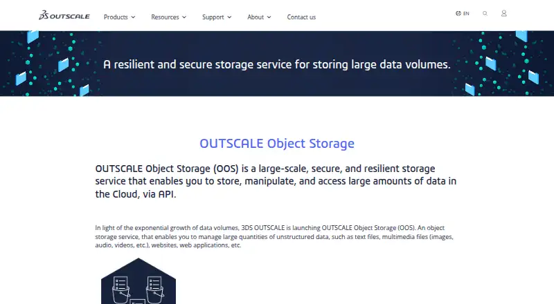 OUTSCALE Object Storage screenshot