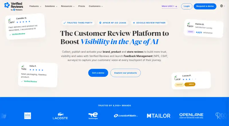 Verified Reviews screenshot