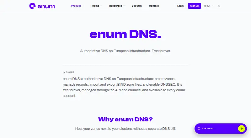 enum DNS screenshot