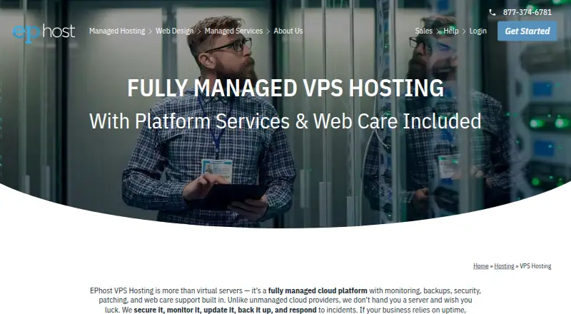 EPhost Fully Managed VPS screenshot