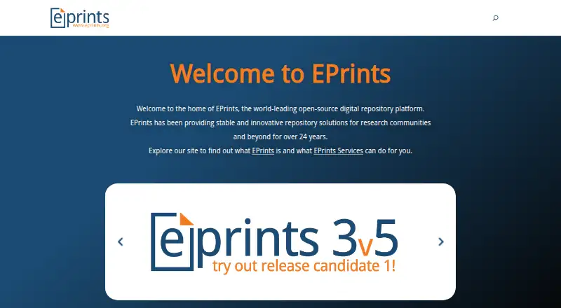 EPrints screenshot