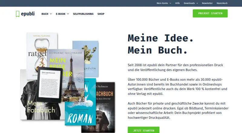 epubli screenshot