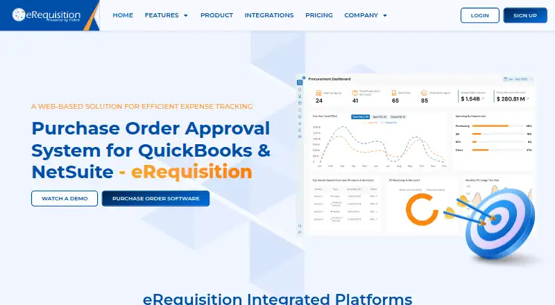 eRequisition screenshot