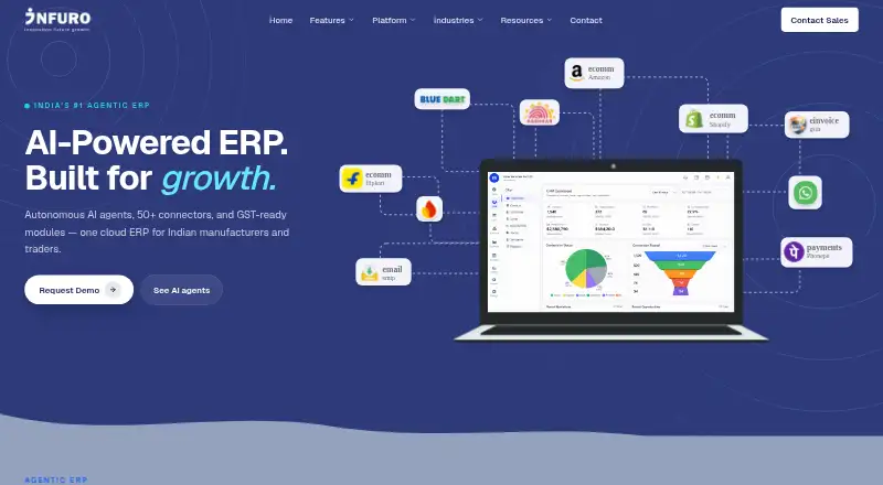 Infuro ERP screenshot