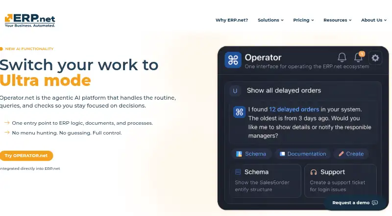 ERP.net screenshot