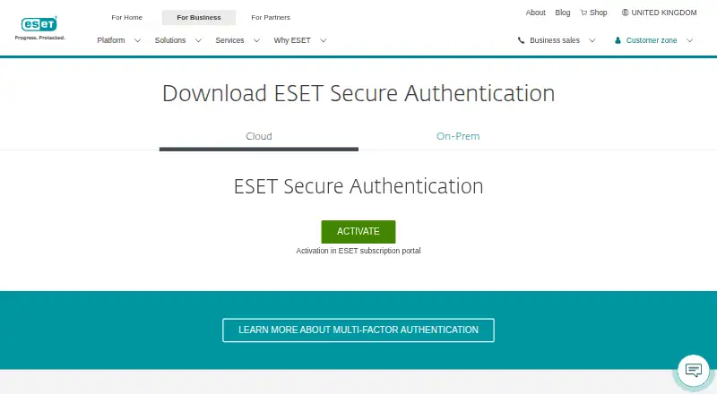 ESET Secure Authentication screenshot