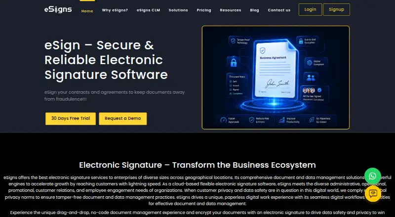 eSigns screenshot