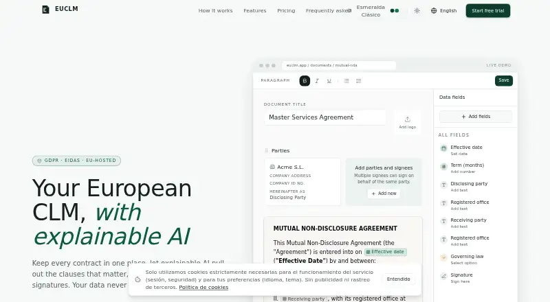 EUCLM screenshot
