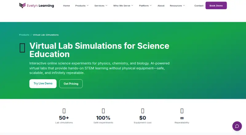 Evelyn Learning Virtual Lab Simulations screenshot
