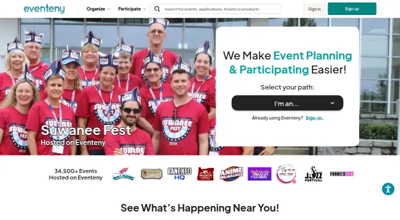 Eventeny screenshot