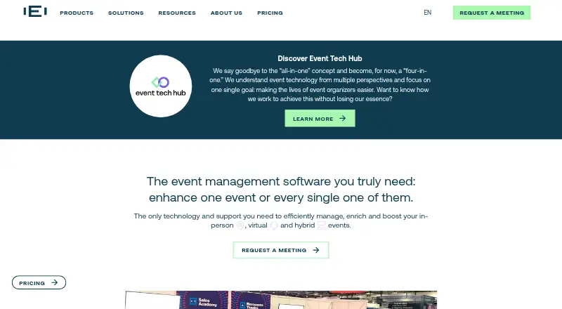 Eventscase screenshot
