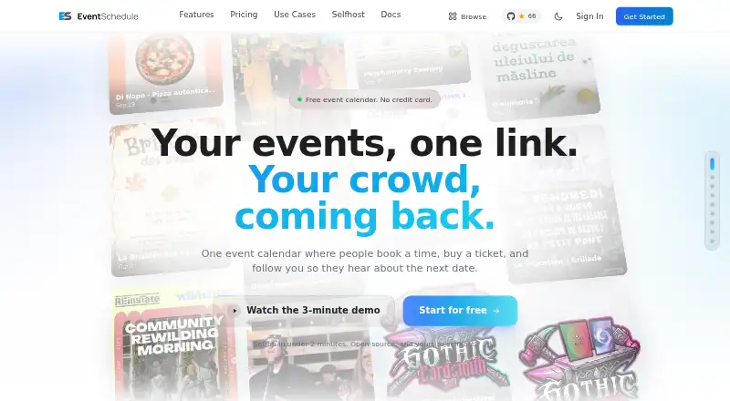 Event Schedule screenshot