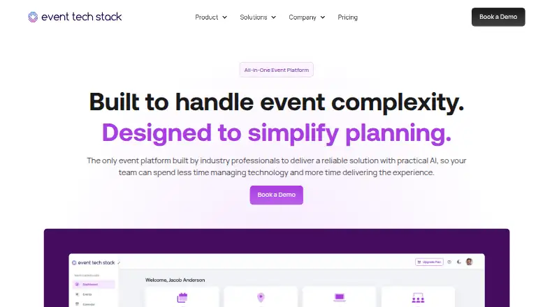 Event Tech Stack screenshot