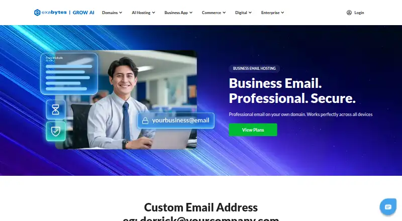 Exabytes Business Email screenshot