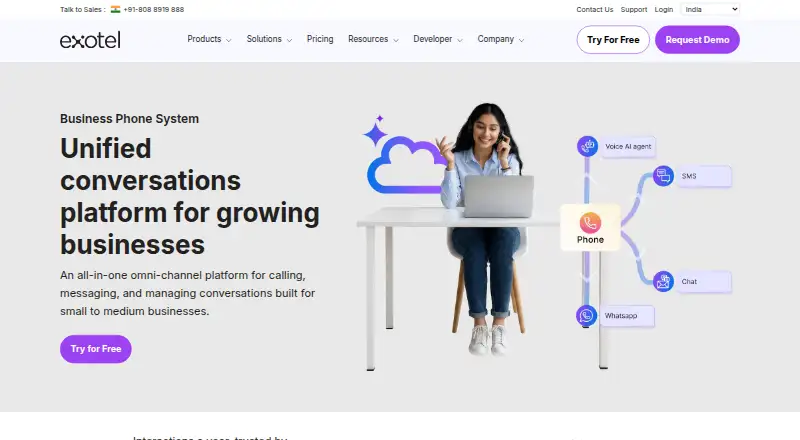 Exotel Business Phone System screenshot