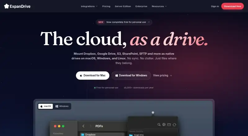 ExpanDrive screenshot