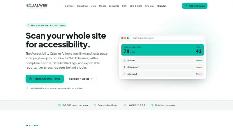 EqualWeb Accessibility Crawler screenshot