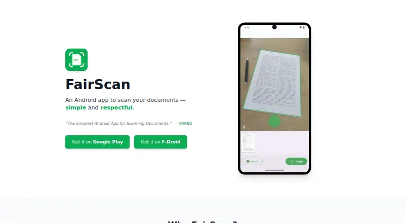 FairScan screenshot
