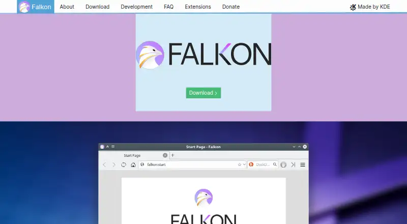 Falkon screenshot