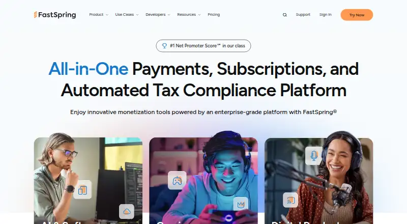 FastSpring screenshot