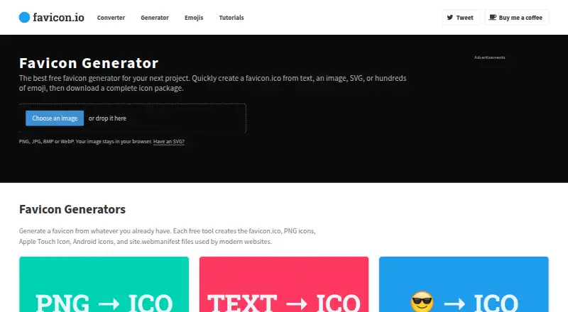 Favicon.io screenshot
