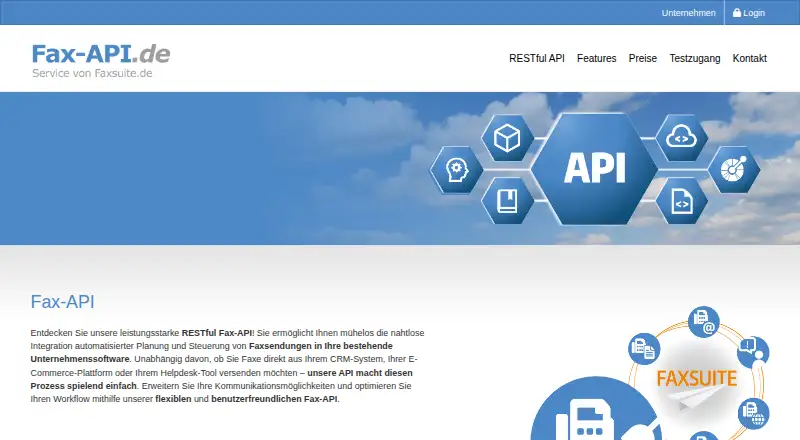 Faxsuite REST API screenshot