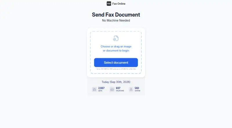 Fax App screenshot