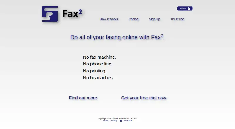 Fax² API screenshot