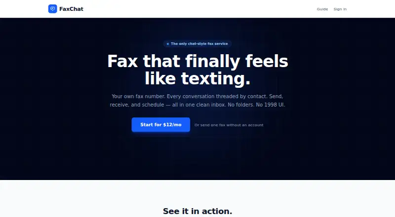 FaxChat screenshot