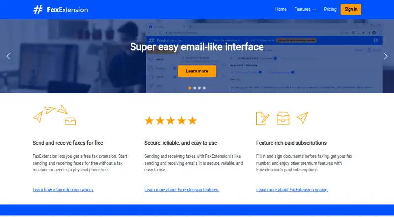 FaxExtension screenshot
