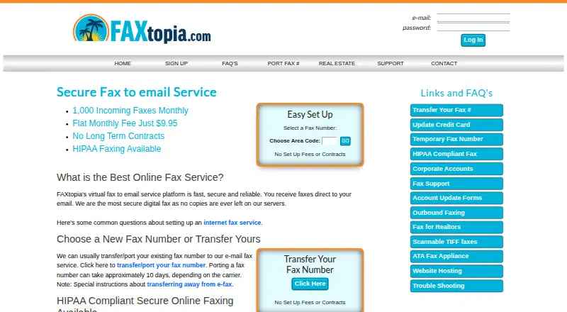 FAXtopia screenshot