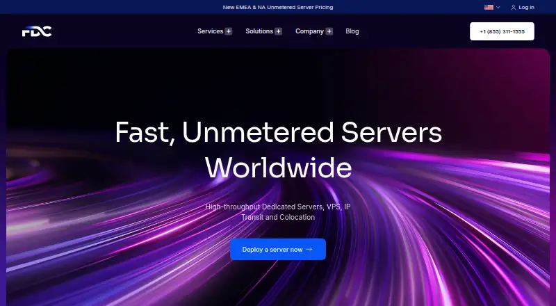 FDC Servers Dedicated Servers screenshot